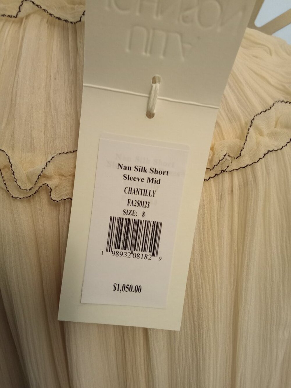 Ulla Johnson Nan Silk Short Sleeve Midi Tiered Dress- Chantilly Size 4 & 8 NWT - Picture 6 of 10